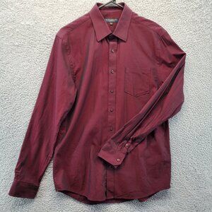 Alexandre London 15 1/2 Burgundy Shirt Mens Dress Long Sleeve Button Down